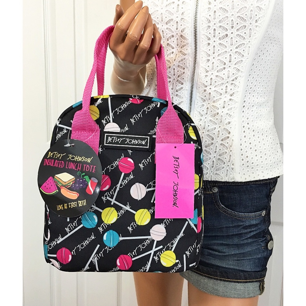 Betsey Johnson Insulated Lollipop Lunch Tote Bag - Picture 2 of 8